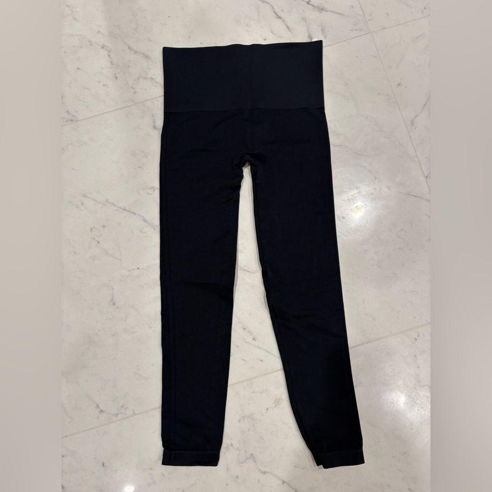 SPANX Navy Seamless High-Waist Leggings | Sculpting Core Control | Size M/L